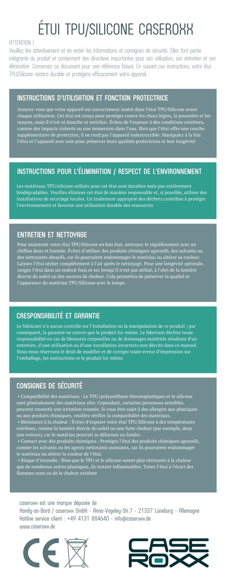 Informations de sécurité