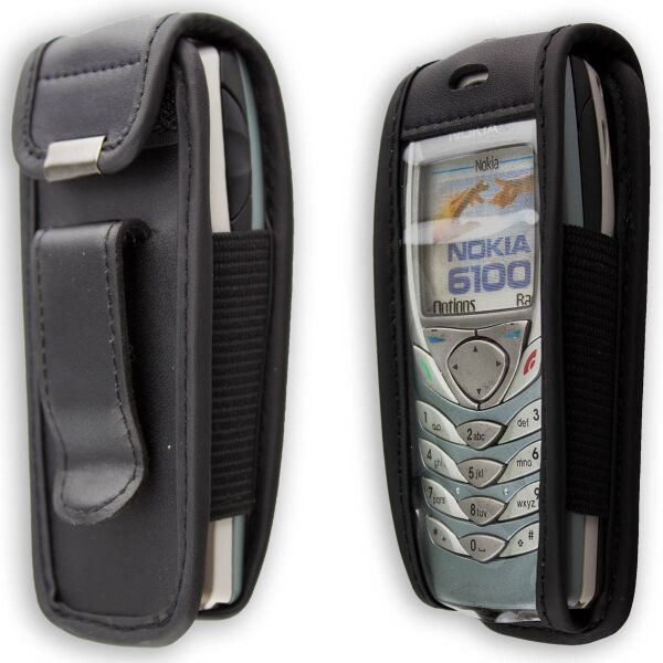 Custodia In Pelle Con Clip Per Nokia 3310/3330 – Caseroxx Nera