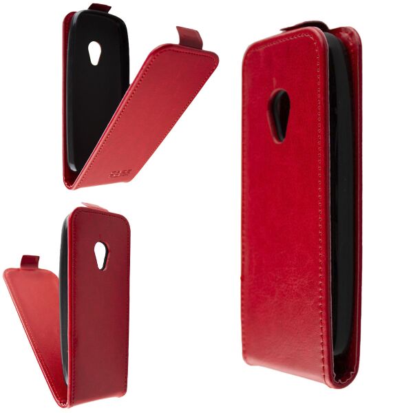Caseroxx Flip Cover In Finta Pelle Rossa Per Nokia 8000 4G - Custodia Pieghevole Con Chiusura Magnetica