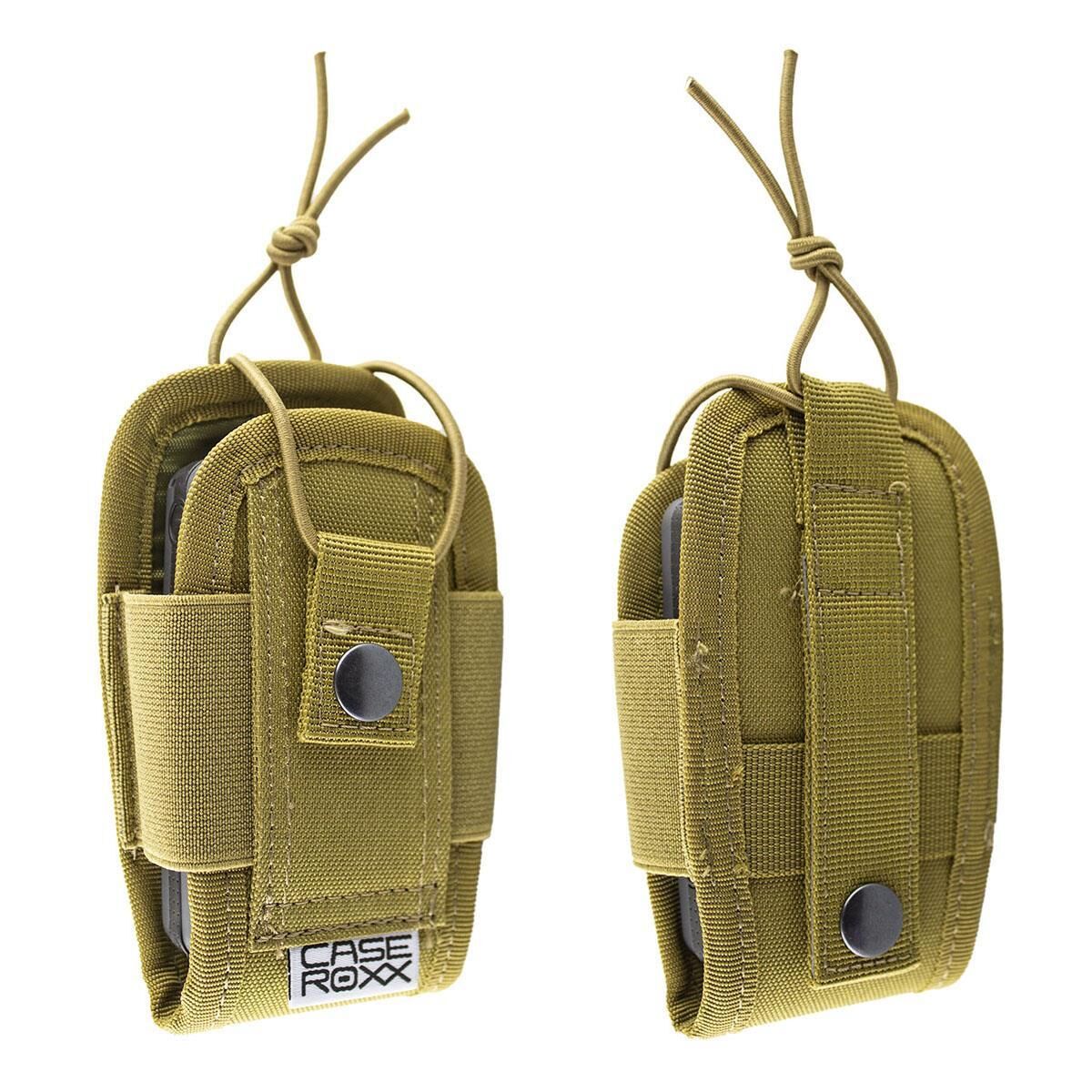 Caseroxx Borsa Outdoor In Vera Pelle Per Gigaset GS290 - Custodia Con Clip Da Cintura E Slot Per Carte
