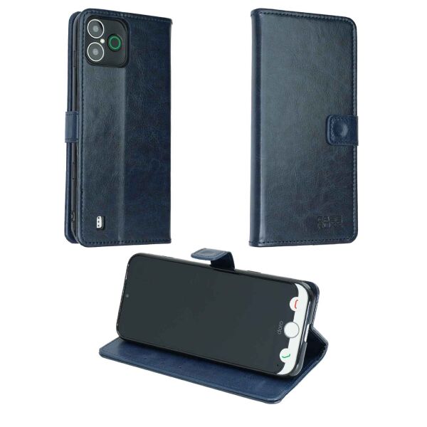Étui Bookstyle Pour Doro Aurora A30/A31 - Cuir Artificiel Rouge, Avec Compartiments Cartes Et Fermeture Magnétique